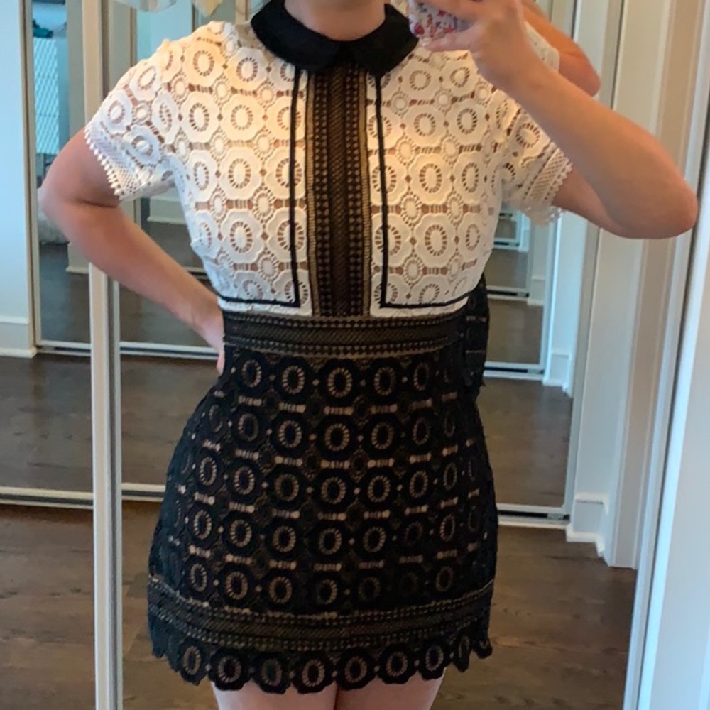 Self-Portrait Collared Dress